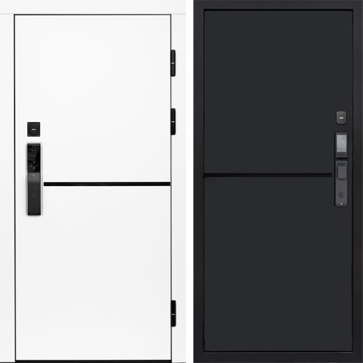 Входная дверь Termo-door ТРЕНД WHITE с электронным замком Нео Black