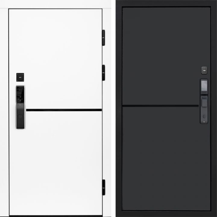 Входная дверь Termo-door ТРЕНД WHITE с электронным замком Нео Графит
