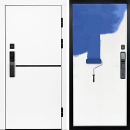 Входная дверь Termo-door ТРЕНД WHITE с электронным замком Грунт под покраску