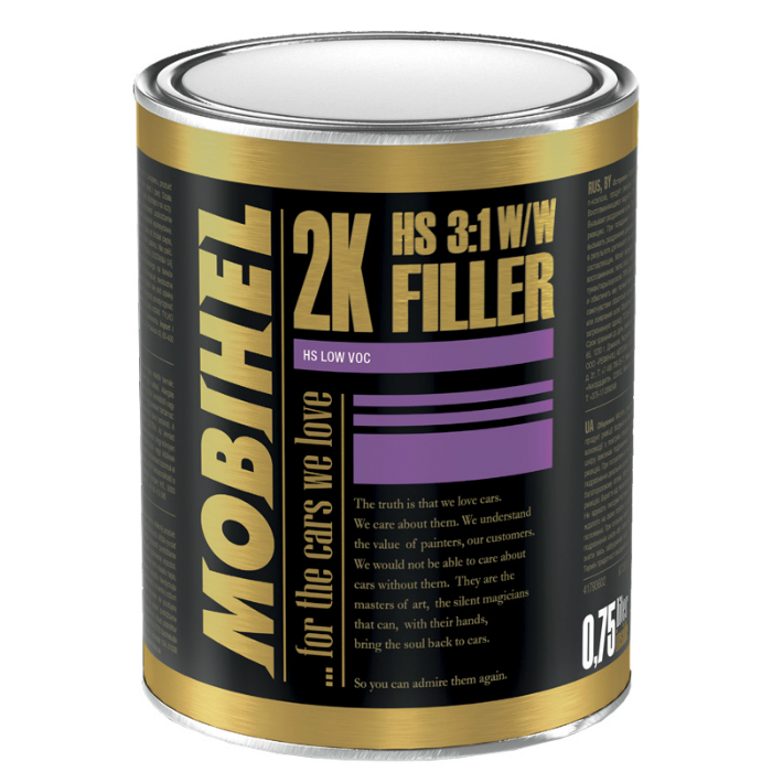 Mobihel 2К HS 3:1 грунт-наполнитель W/W LOW VOC, объем 750мл.