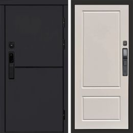 Входная дверь Termo-door ТРЕНД BLACK с электронным замком Марсель Слоновая Кость