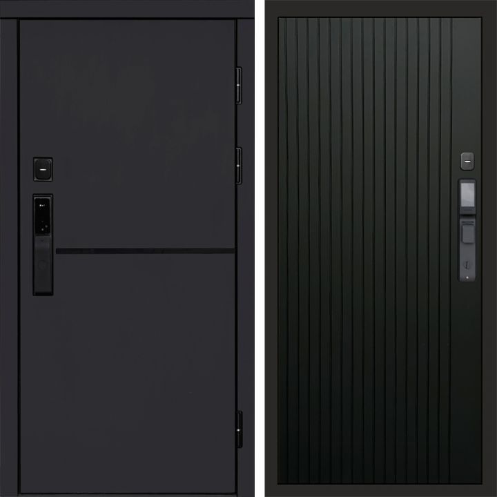 Входная дверь Termo-door ТРЕНД BLACK с электронным замком FLAT Черный Кварц