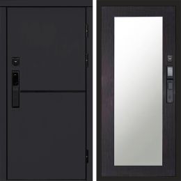 Входная дверь Termo-door ТРЕНД BLACK с электронным замком Зеркало Триумф венге