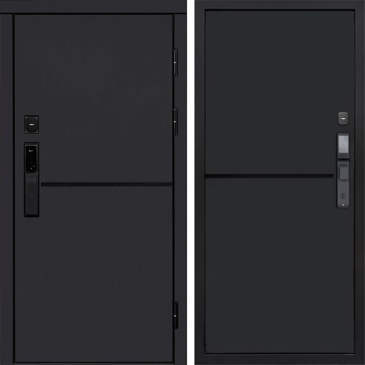 Входная дверь Termo-door ТРЕНД BLACK с электронным замком Нео Black