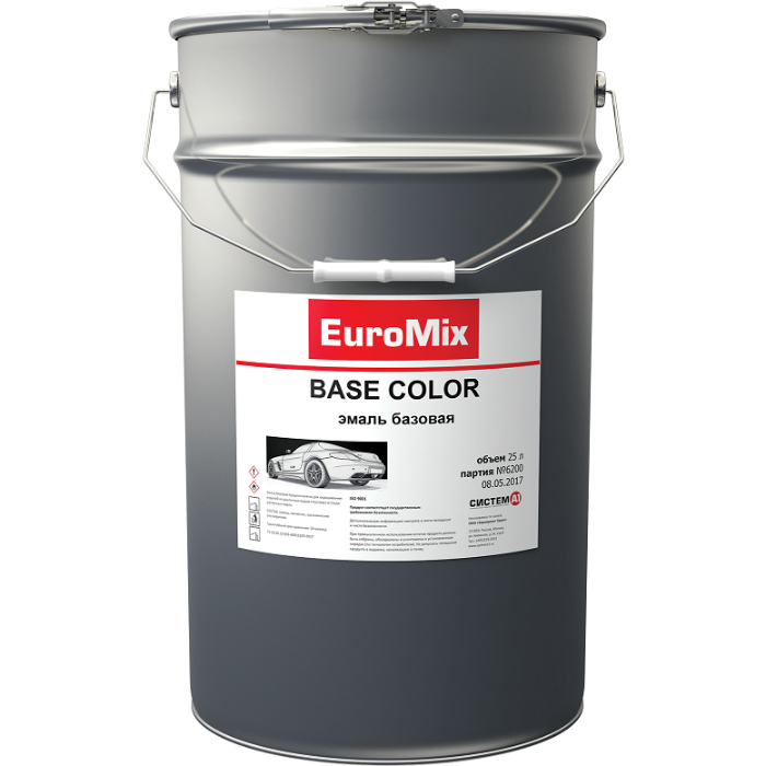 EuroMix Эмаль базовая EUROMIX Kia (Hyundai) MZH Phantom Black, объем 25л.