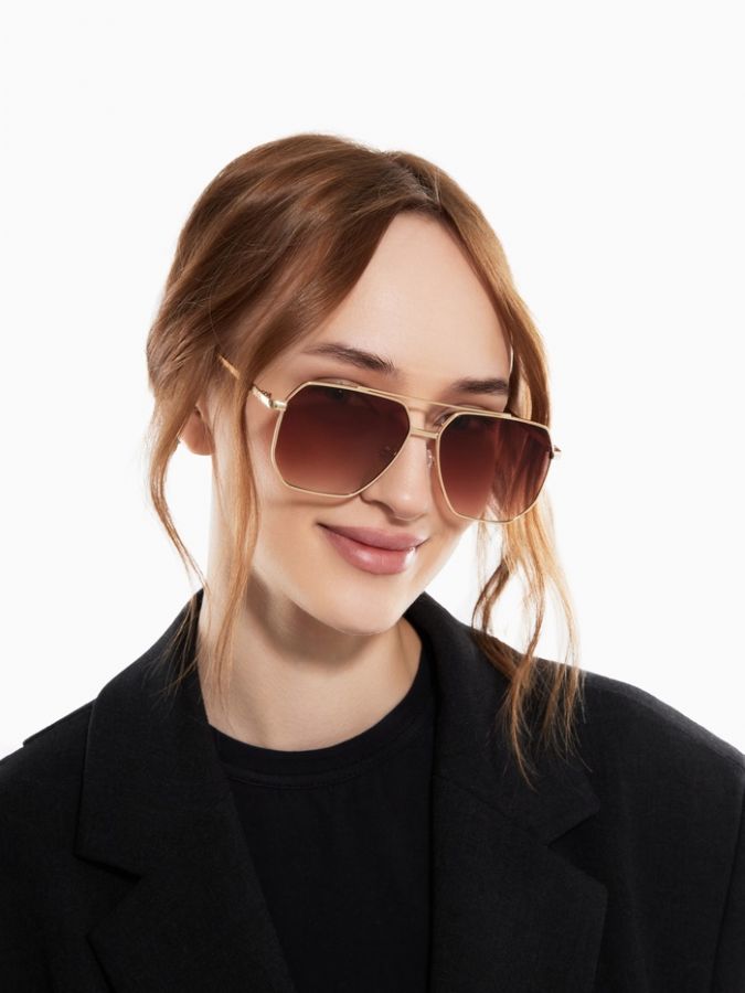 Очки солнцезащитные uv 400, дужка 14.2 см, ширина 13.1 см, линза 5.1?5.9 см