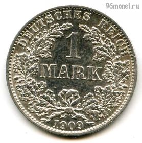 Германия 1 марка 1909 A