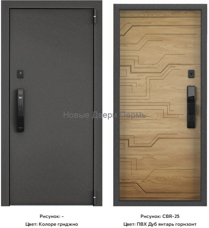 Входная дверь Cyber Pro CBR-25 Дуб янтарь