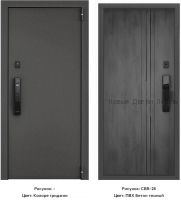 CYBER PRO MP Колоре гриджио / ПВХ Бетон темный CBR-28 входная дверь