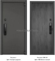 CYBER PRO MP Колоре гриджио / ПВХ Бетон темный CBR-28 входная дверь