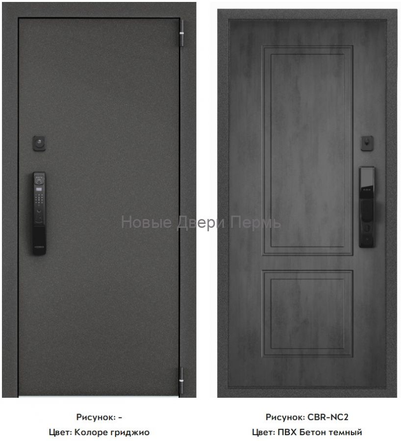 CYBER PRO MP Колоре гриджио / ПВХ Бетон темный CBR-28 входная дверь