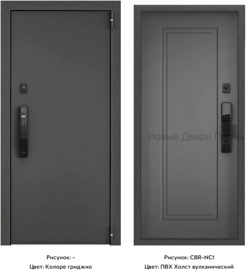 Входная дверь Cyber Pro NC-1 Холст вулканический
