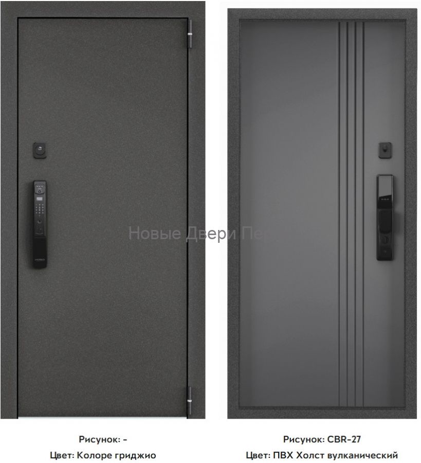 Входная дверь Cyber Pro NC-1 Холст вулканический