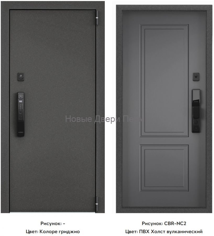 Входная дверь Cyber Pro NC-1 Холст вулканический