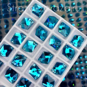 DeLuxe Пришивные Стразы Aquamarine Космик 22*26 мм