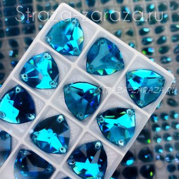 DeLuxe Пришивные Стразы Aquamarine Триллиант 22 мм