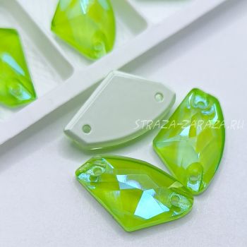 DeLuxe Пришивные Стразы Fluo_Lime_SHINE Галактик 12*19 мм