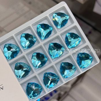 K9 Luxe Пришивные Стразы Aquamarine Триллиант 17 мм