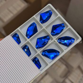 K9 Luxe Пришивные Стразы Capri_Blue Галактик 16*27 мм