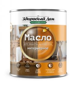 Масло Здоровый Дом интерьерное  0,75 л , Бесцветный,Белый,Орех, Махагон,Венге,Серо-Голубой