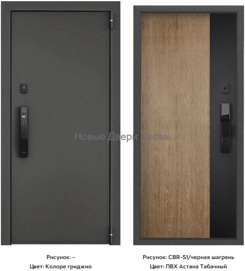 CYBER PRO MP Колоре гриджио / ПВХ Дуб песок горизонт CBR-S1 входная дверь