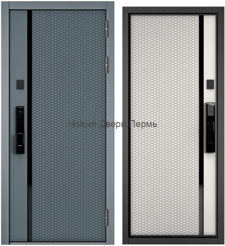 Входная дверь Mastino CITY MAX IQ  РР ПВХ SI9/ ПВХ белый софт SI9 с электронным замком