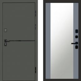 Входная дверь Termo-door Тренд Грин Зеркало Грей Софт