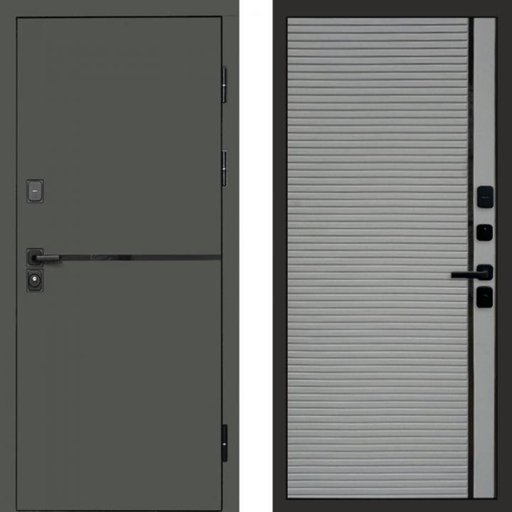 Входная дверь Termo-door Тренд Грин PORTE Грей Софт