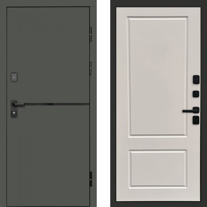 Входная дверь Termo-door Тренд Грин Марсель Слоновая Кость