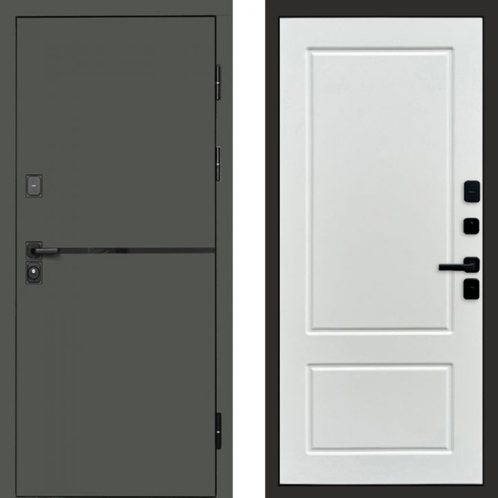 Входная дверь Termo-door Тренд Грин Марсель Белый Софт