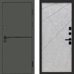 Входная дверь Termo-door Тренд Грин Лучи бетон светлый