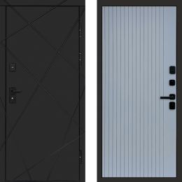 Входная дверь Termo-door Лучи BLACK FLAT Грей Софт