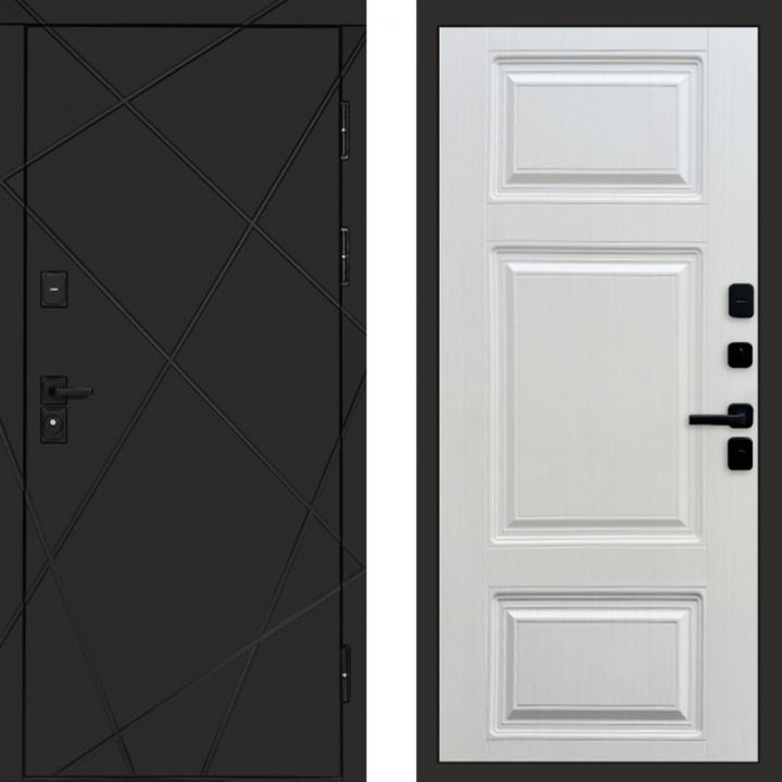 Входная дверь Termo-door Лучи BLACK Лион Лиственница