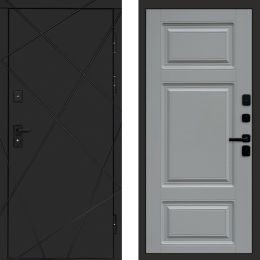 Входная дверь Termo-door Лучи BLACK Лион Грей Софт