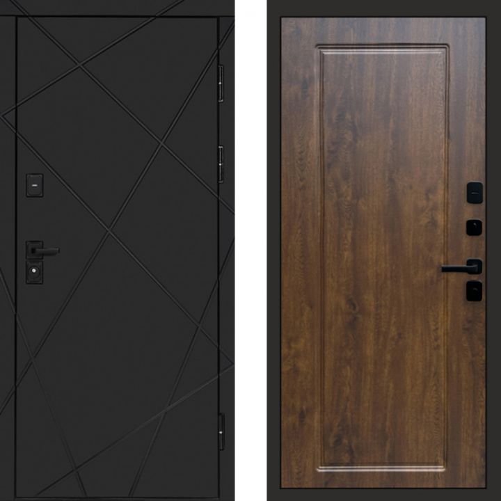 Входная дверь Termo-door Лучи BLACK Гранд Дуб