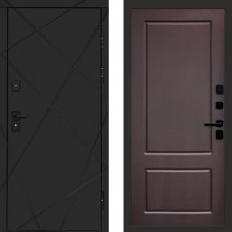 Входная дверь Termo-door Лучи BLACK Марсель Шоколад