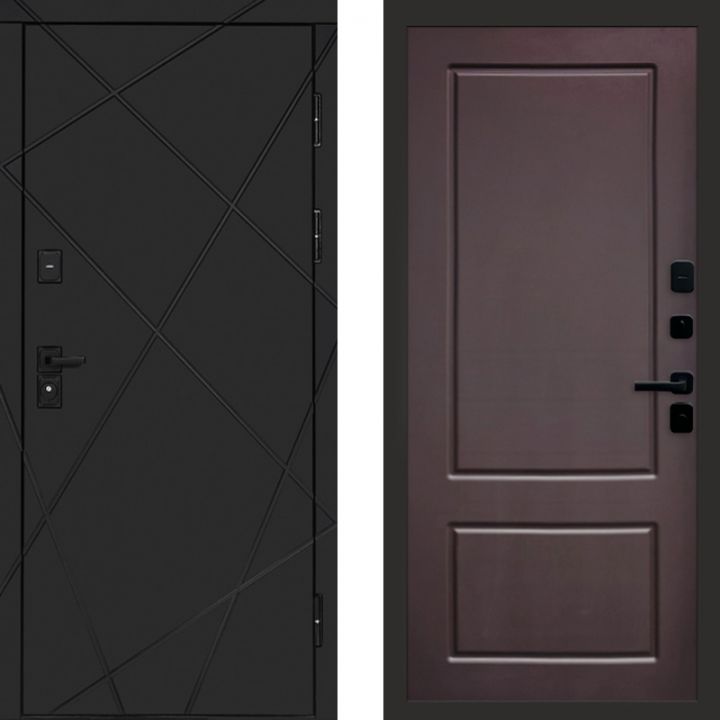 Входная дверь Termo-door Лучи BLACK Марсель Шоколад