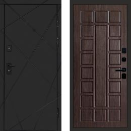 Входная дверь Termo-door Лучи BLACK Блэк Престиж венге
