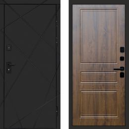 Входная дверь Termo-door Лучи BLACK Блэк Классика дуб