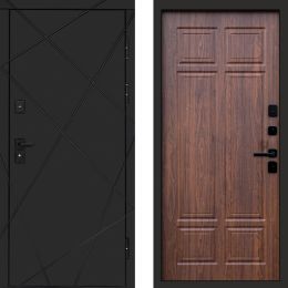 Входная дверь Termo-door Лучи BLACK Блэк Орех премиум