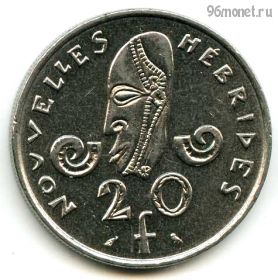 Новые Гебриды 20 франков 1973