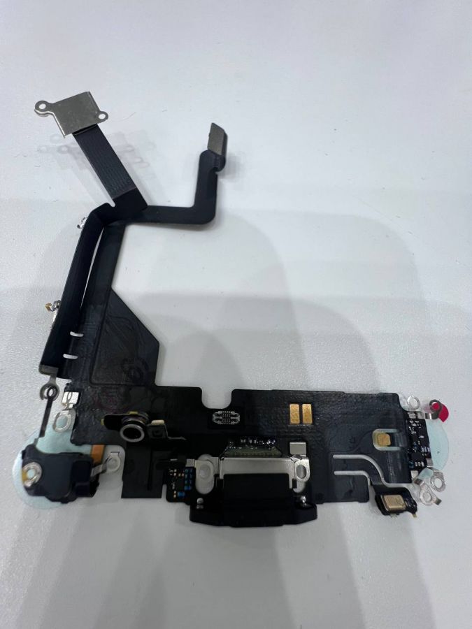 Apple iPhone 14 Pro нижний шлейф с разъёмом зарядки оригинал с разбора (снятый) черный