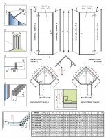 Душевой уголок Essenza Radaway Essenza 8 PTJ 80 x 80 см схема 11