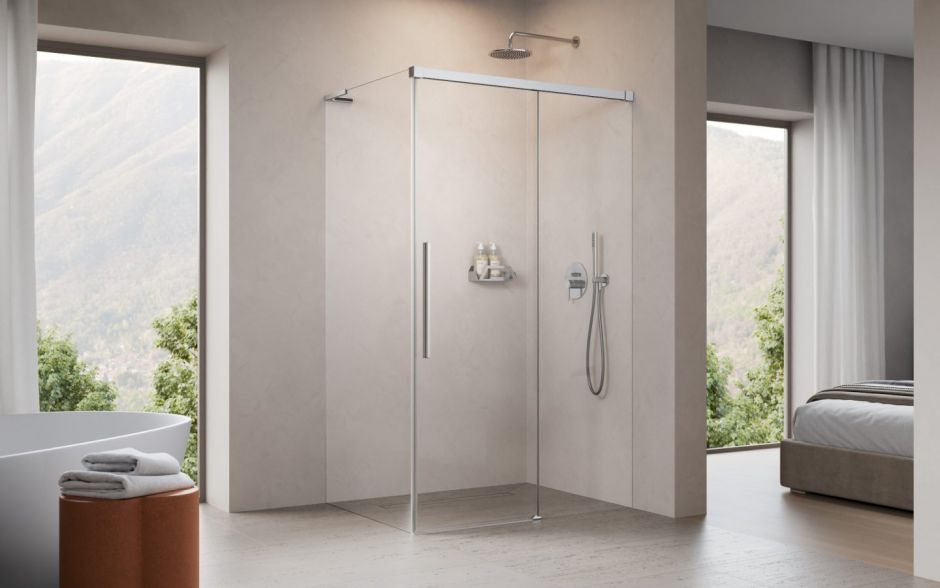 Душевой уголок с раздвижной дверью Radaway Idea 8 QL XL 100 (фронтальная часть) ФОТО