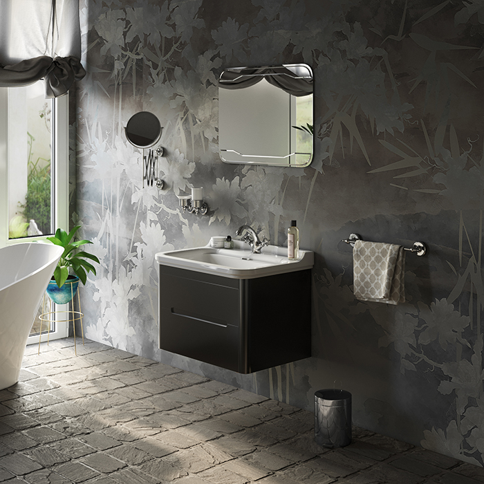 Тумба под раковину Kerasan Waldorf 925630 80Х51 с ящиками ФОТО