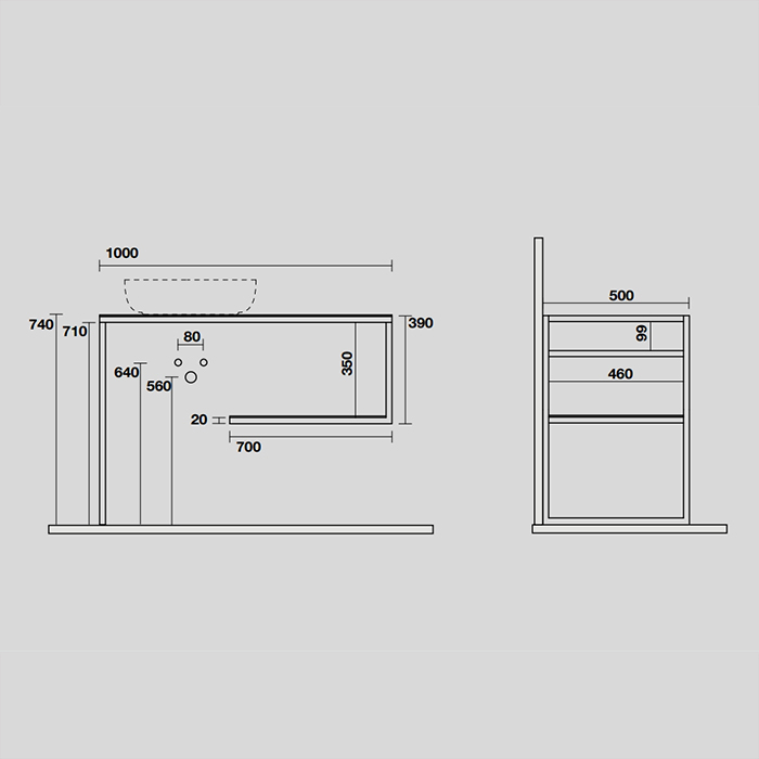 Консоль Kerasan Louise 9332k2 100Х74 с полкой ФОТО