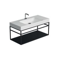 Консоль Kerasan Cento 924931 Nero matt 70Х45 с полкой схема 5