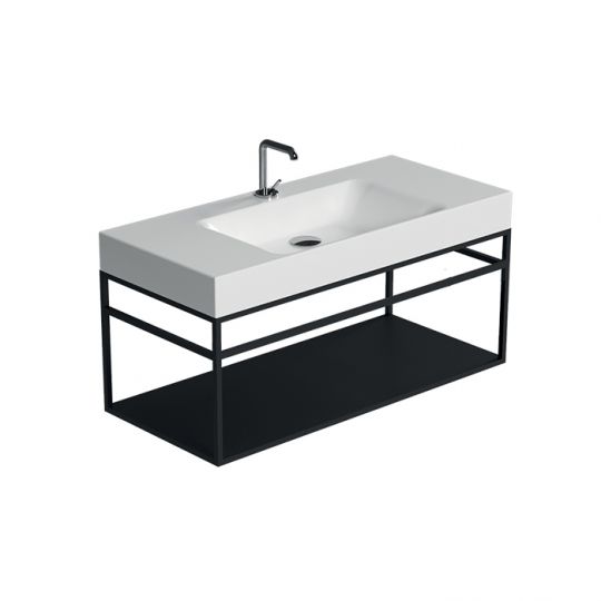 Консоль Kerasan Cento 924931 Nero matt 70Х45 с полкой схема 5
