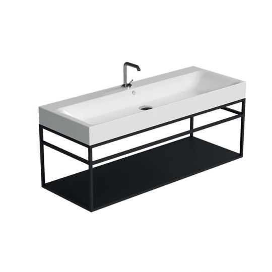 Консоль Kerasan Cento 924931 Nero matt 70Х45 с полкой схема 7