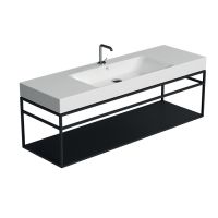 Консоль Kerasan Cento 924931 Nero matt 70Х45 с полкой схема 9